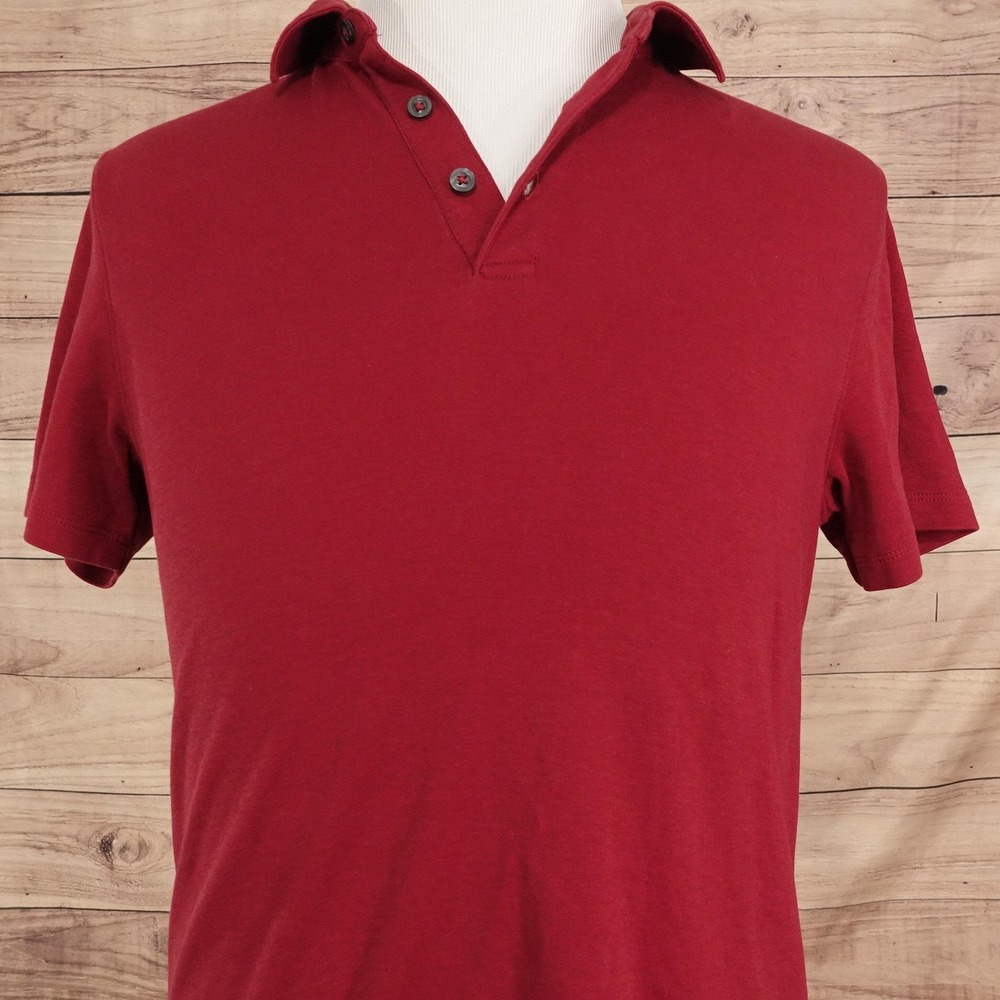 Apt. 9 Polo Shirt Mens M Red 100% Cotton Premier Flex Short Sleeve Casual
